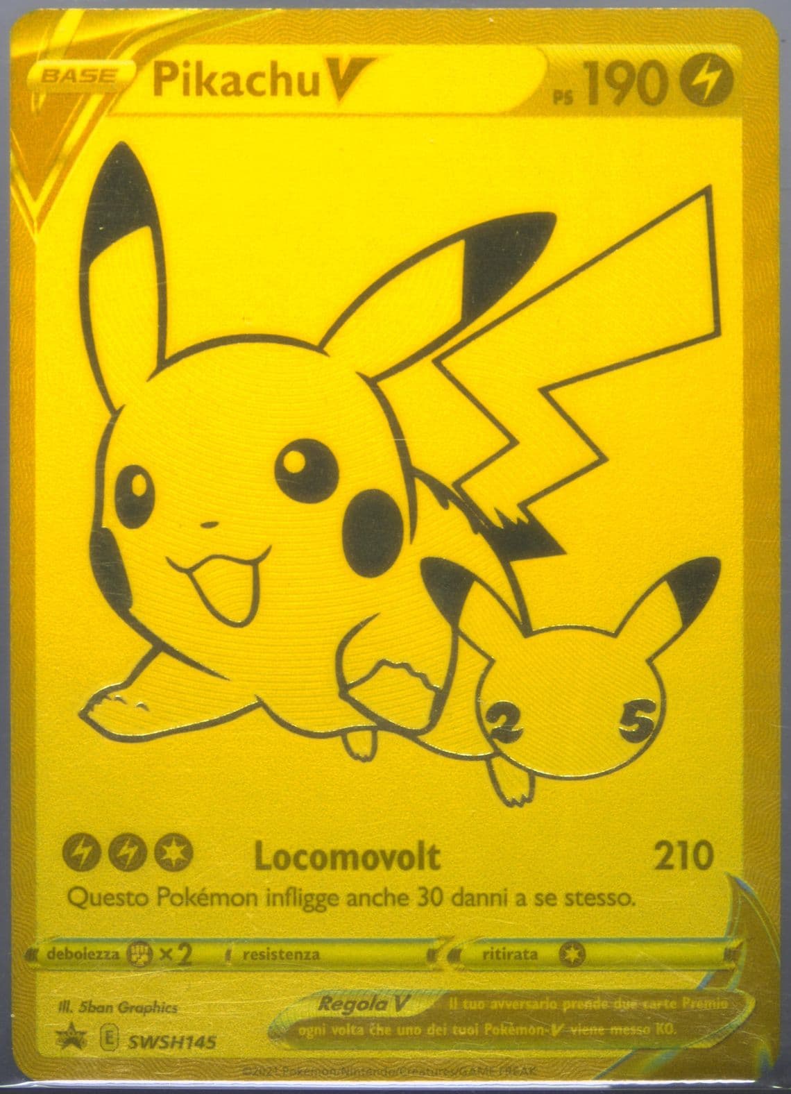 Full Art/Pikachu V Celebrations Ultra-Premium Collection-Italian (145) 2021 Pokemon Swsh Black Star Promo