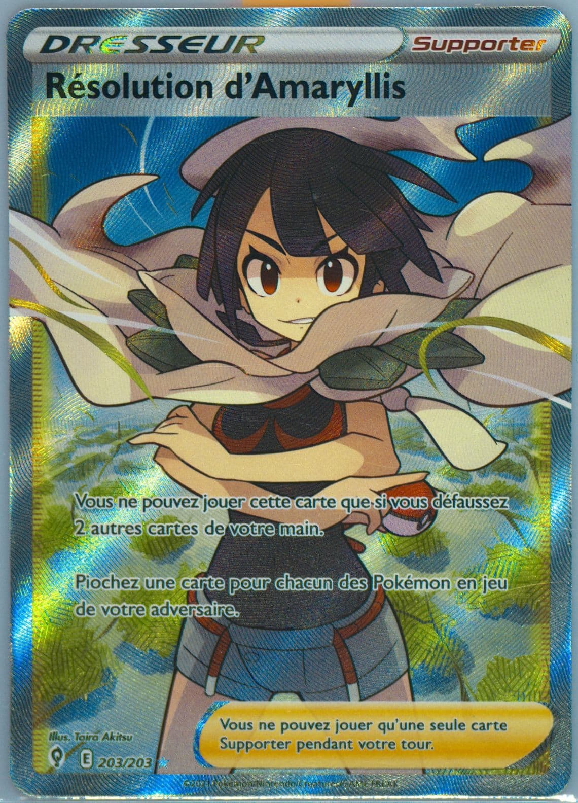 Full Art/Resolution D'Amaryllis French (203) 2021 Pokemon Sword & Shield Evolving Skies