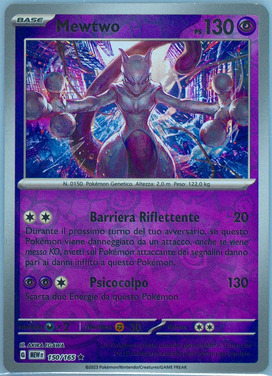 Mewtwo Reverse Holo (150) 2023 Pokemon Italian Mew It-151