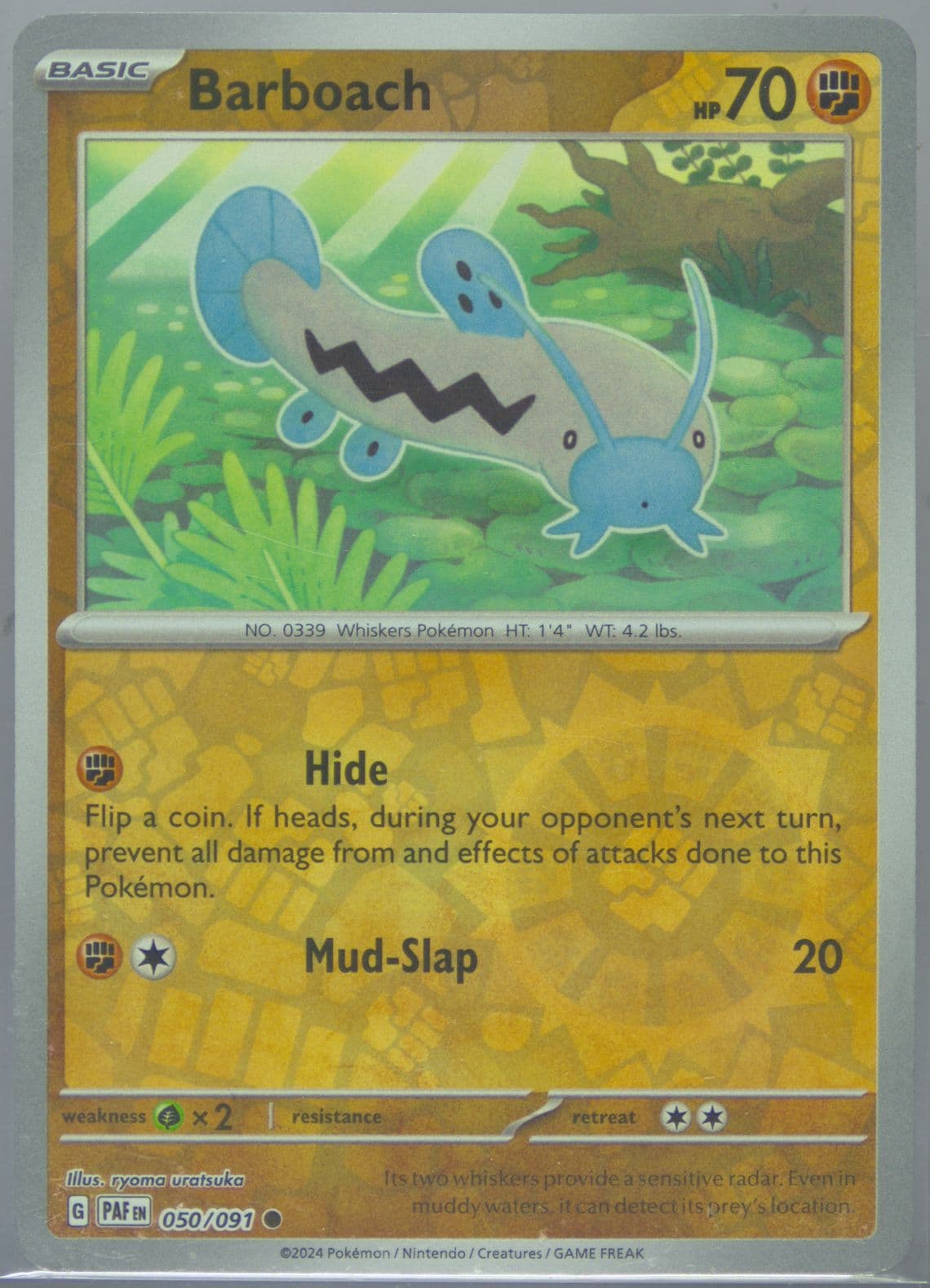 Barboach Reverse Holo (050) 2024 Pokemon Paf EN-Paldean Fates