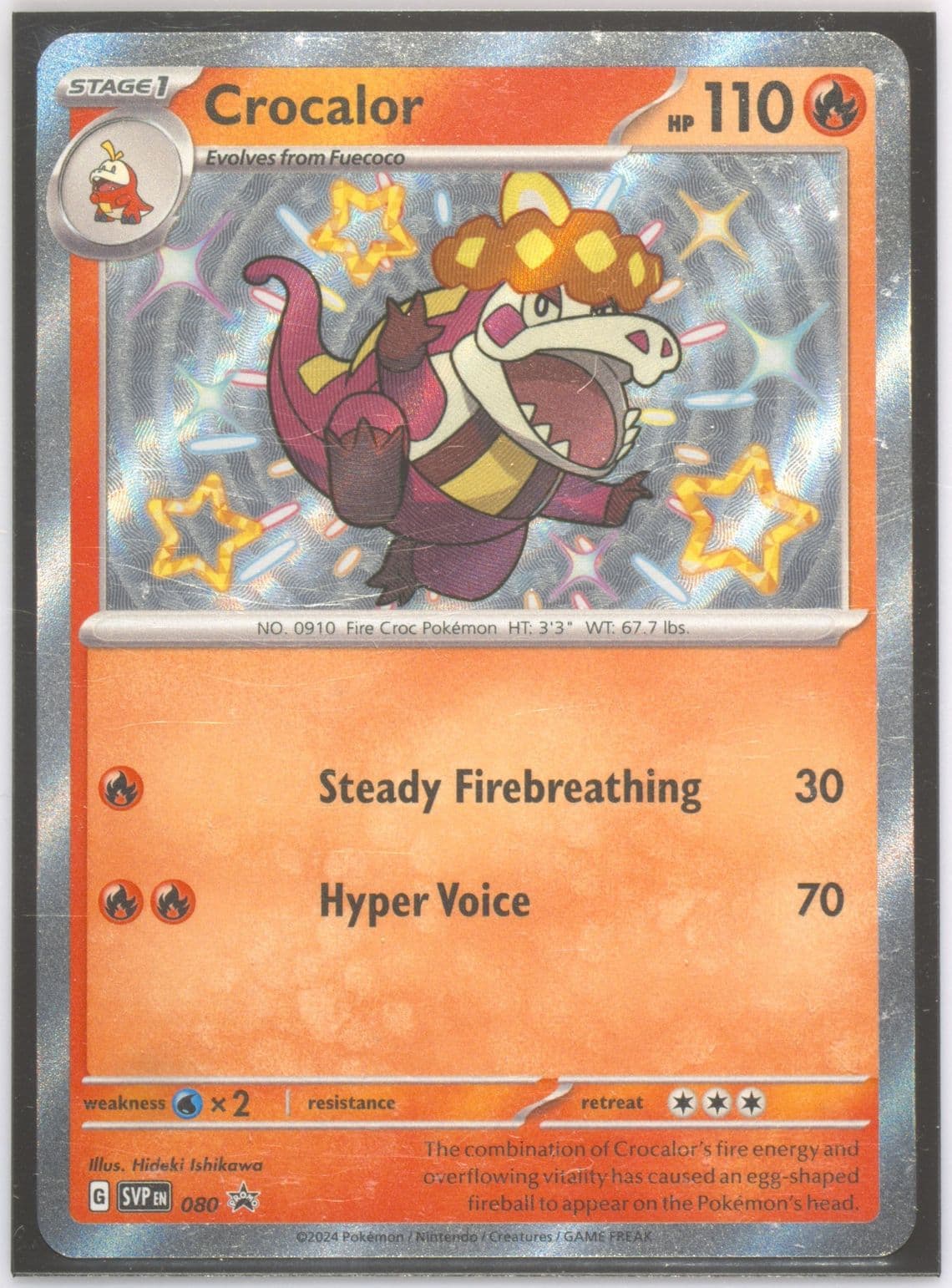 Crocalor Paldean Fates Skeledirge EX Premium Collection (080) 2024 Pokemon Svp EN-SV Black Star Promo