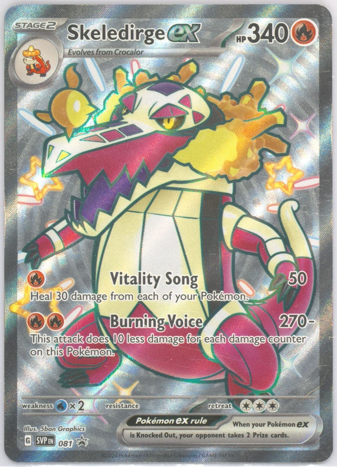 Skeledirge EX Paldean Fates Skeledirge EX Premium Collection (081) 2024 Pokemon Svp EN-SV Black Star Promo