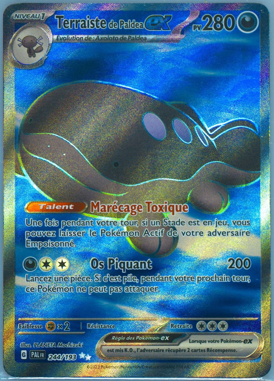 Paldean Clodsire EX Ultra Rare (244) 2023 Pokemon French Pal FR-Paldea Evolved