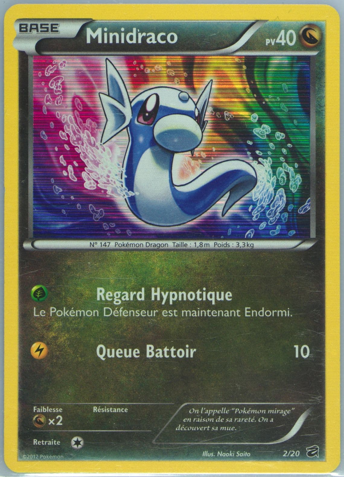 Minidraco-Holo French (2) 2012 Pokemon Black & White Dragon Vault