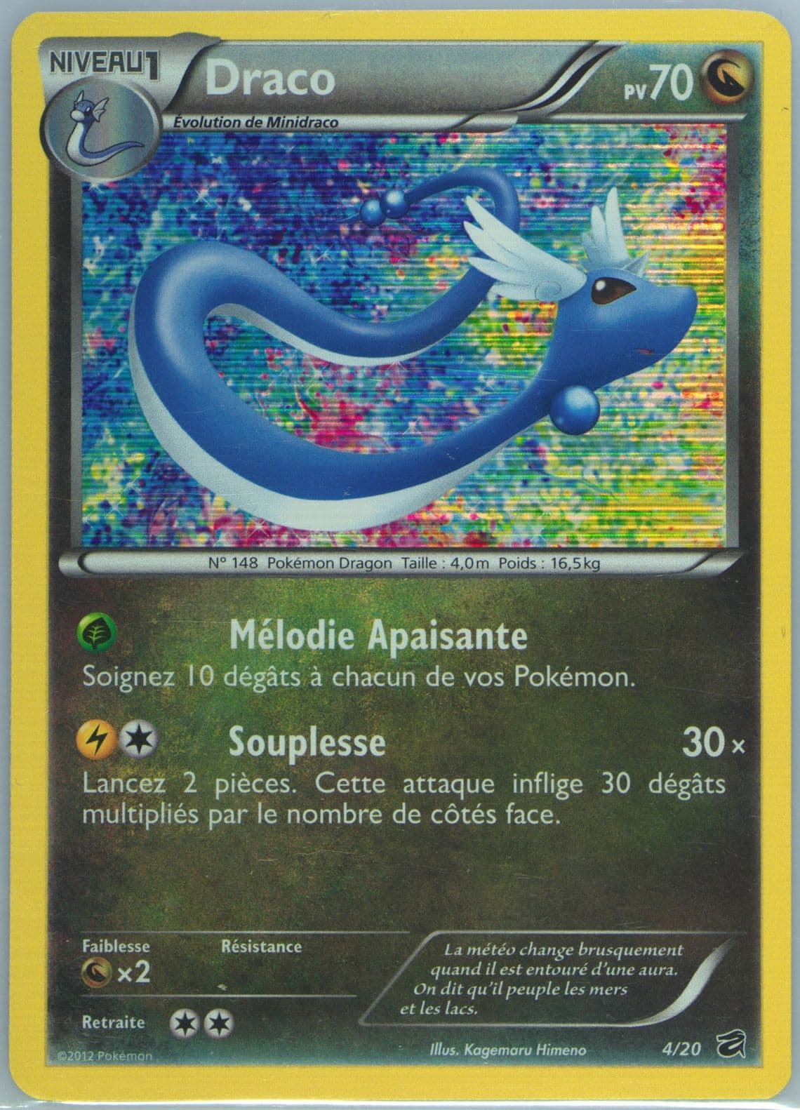 Draco-Holo French (4) 2012 Pokemon Black & White Dragon Vault