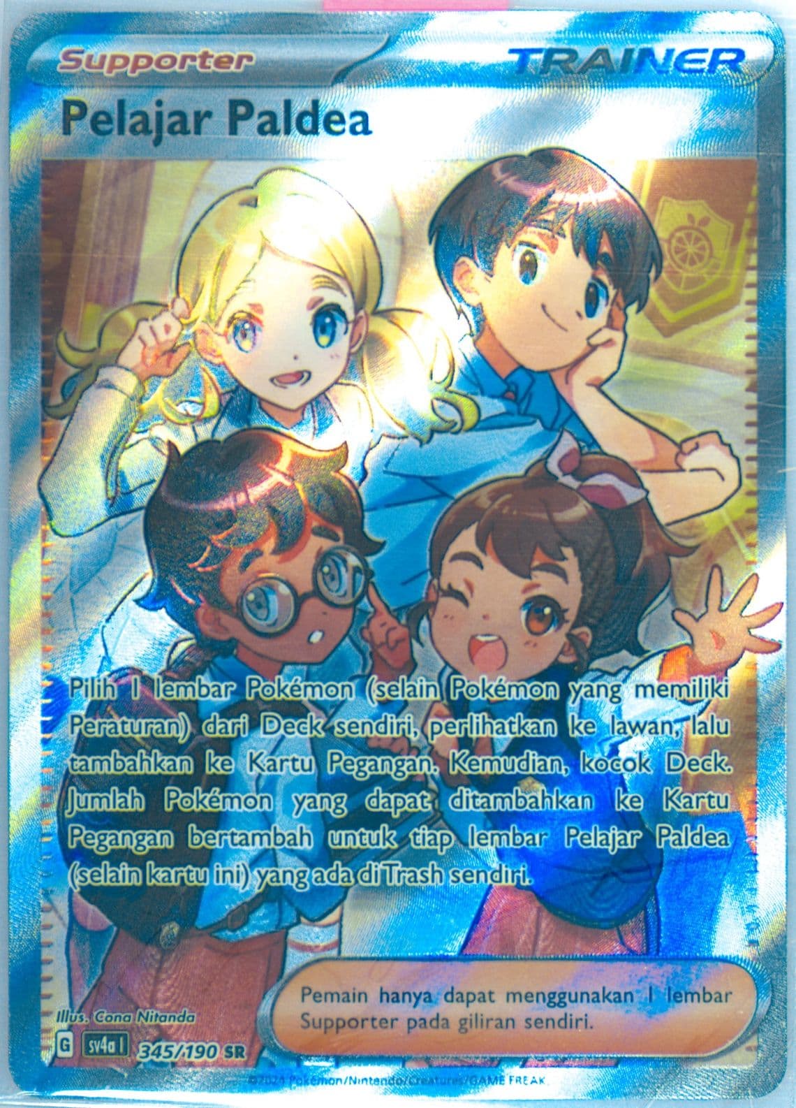 Paldean Student Super Rare (345) 2024 Pokemon Indonesian Sv4a I-Shiny Treasure EX