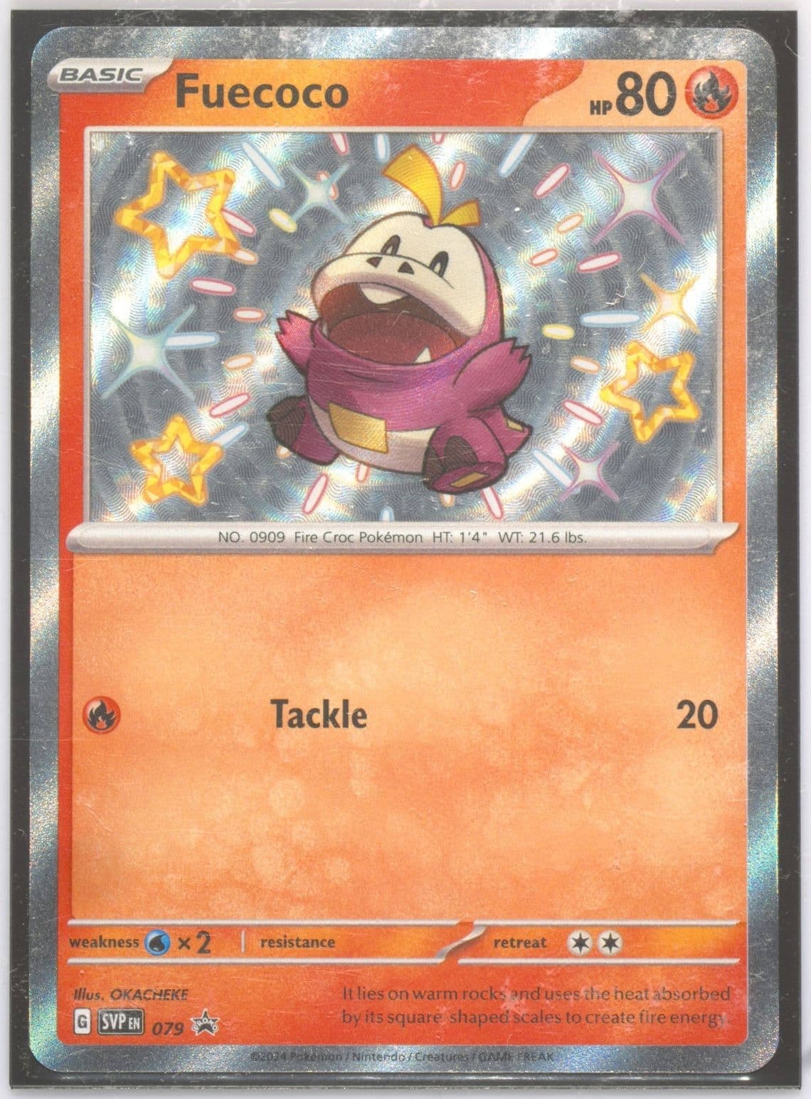 Fuecoco Paldean Fates Skeledirge EX Premium Collection (079) 2024 Pokemon Svp EN-SV Black Star Promo