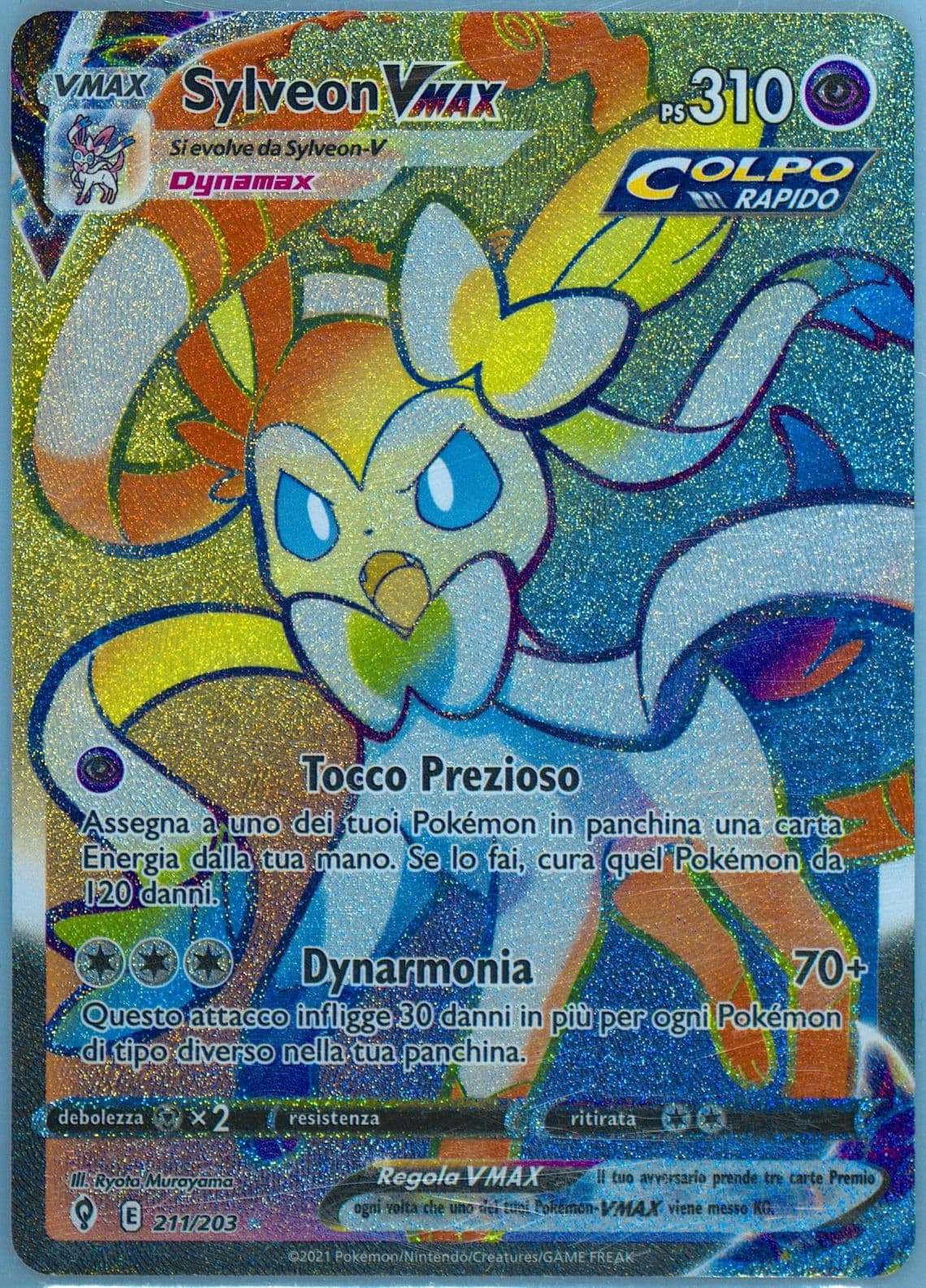 Full Art/Sylveon Vmax Italian-Secret (211) 2021 Pokemon Sword & Shield Evolving Skies