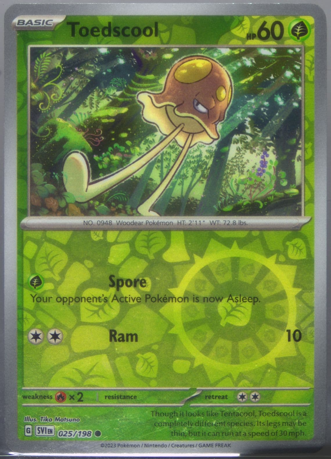 Toedscool Reverse Holo (025) 2023 Pokemon Svi EN-Scarlet & Violet