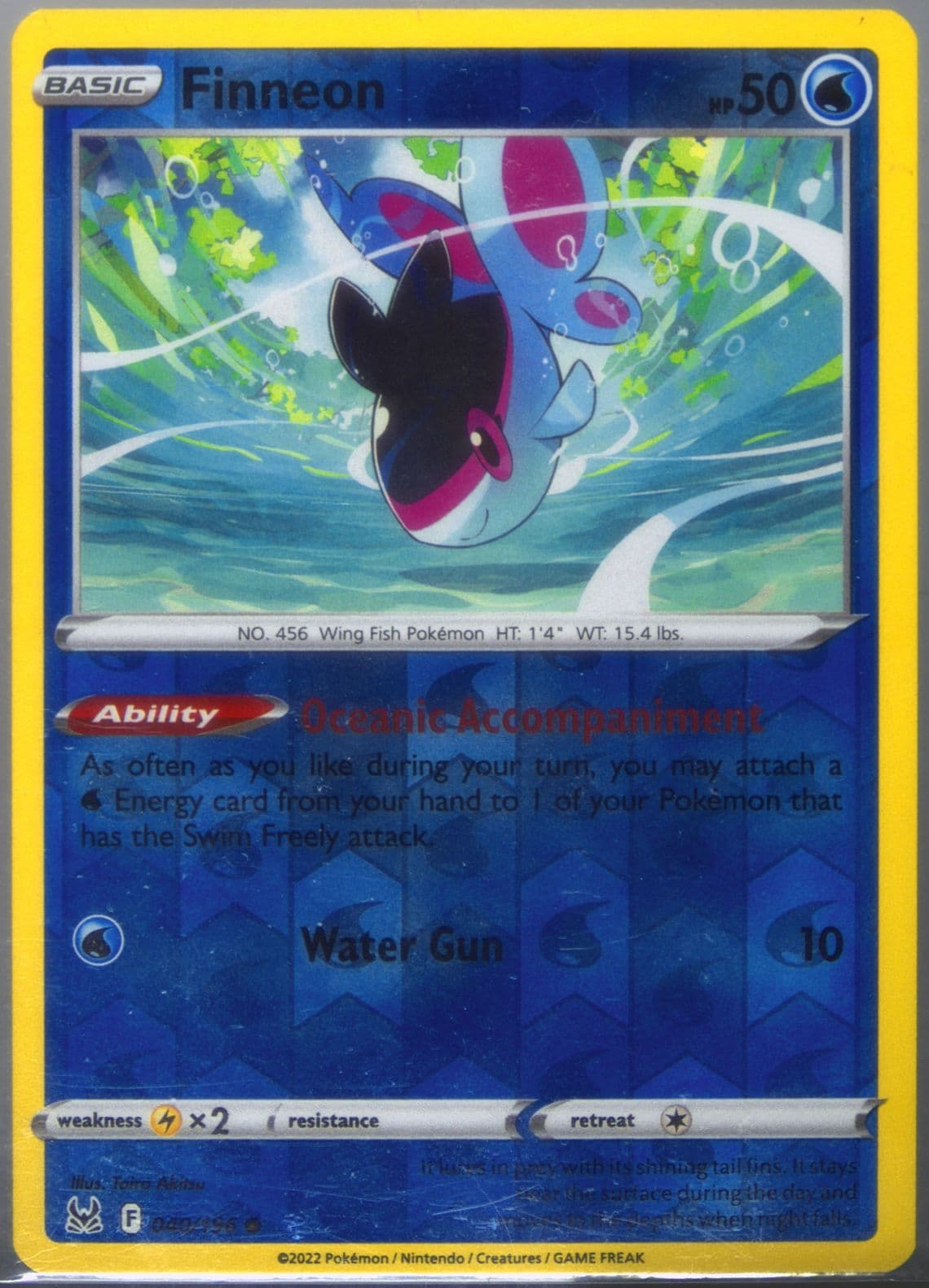 Finneon-Reverse Foil (040) 2022 Pokemon Sword & Shield Lost Origin