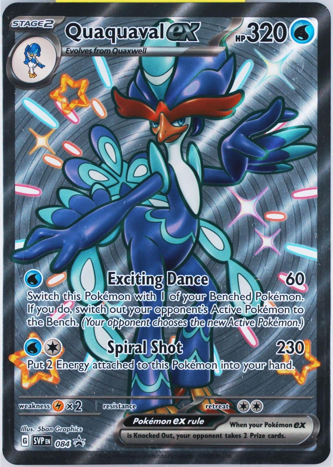 Quaquaval EX Paldean Fates Quaquaval EX Premium Collection-Jumbo (084) 2024 Pokemon Svp EN-SV Black Star Promo