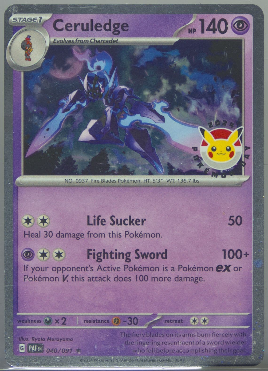 Ceruledge Pokemon Day 2024 (040) 2024 Pokemon Paf EN-Paldean Fates