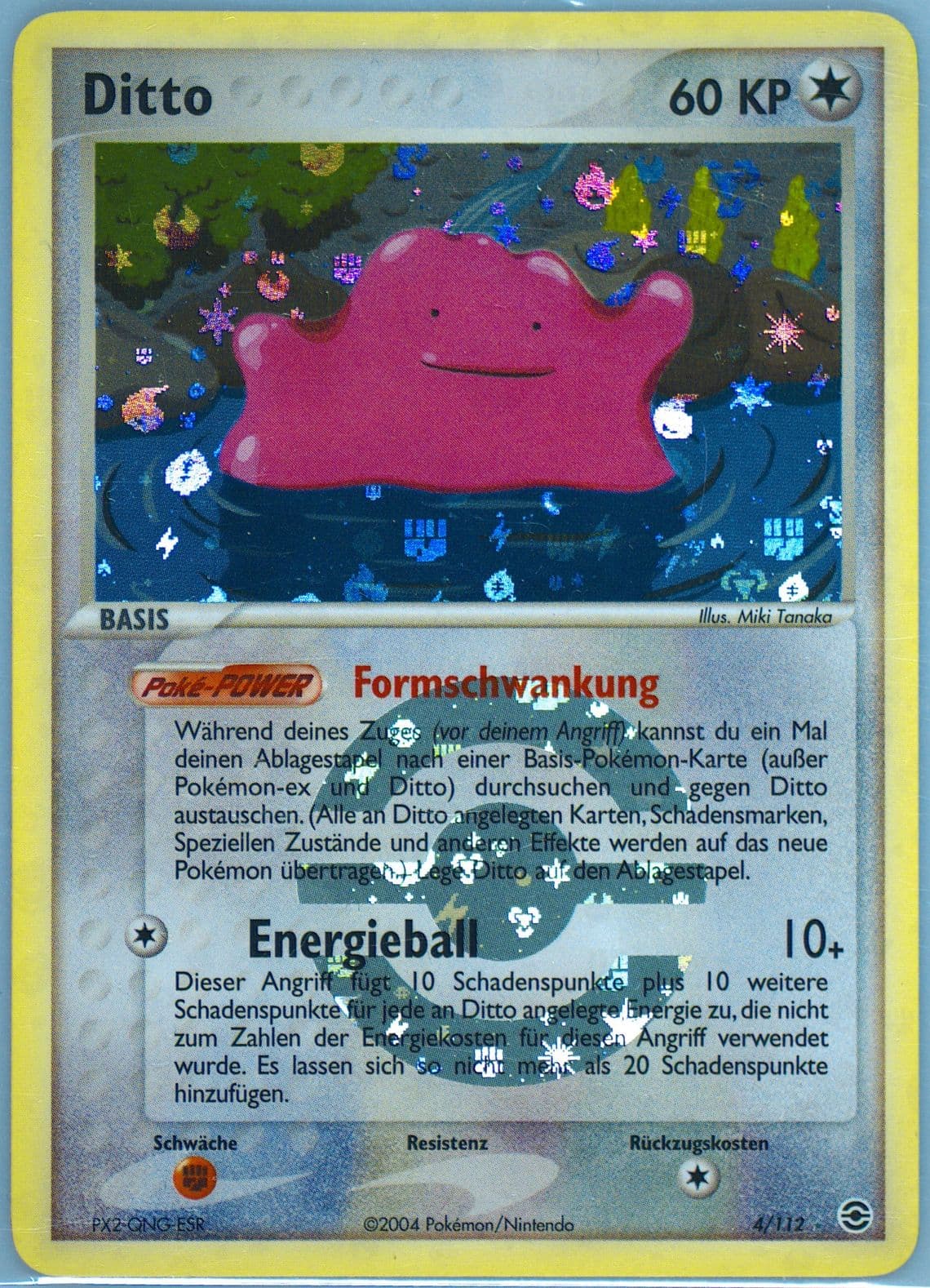 Ditto-Reverse Foil German (4) 2004 Pokemon EX Fire Red & Leaf Green