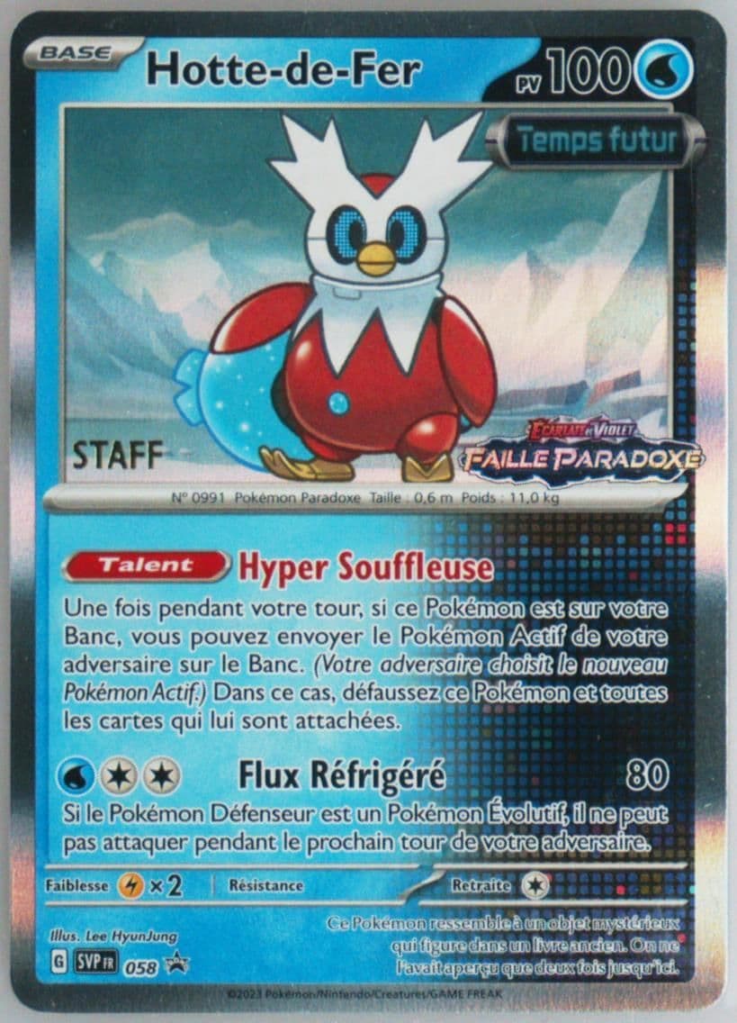 Iron Bundle Paradox Rift Prerelease-Staff (058) 2023 Pokemon French Svp FR-SV Black Star Promo