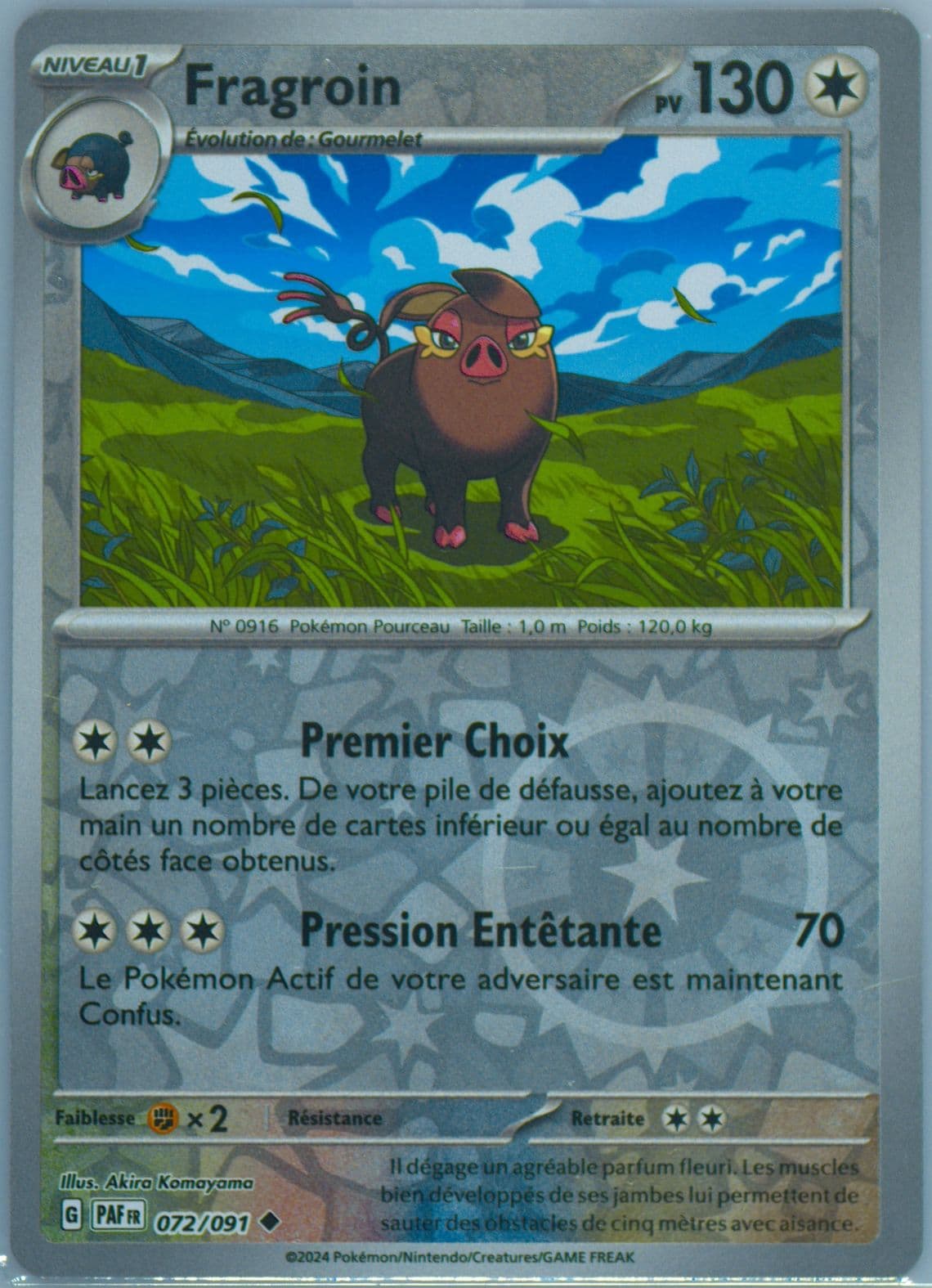 Oinkologne Reverse Holo (072) 2024 Pokemon French Paf FR-Paldean Fates