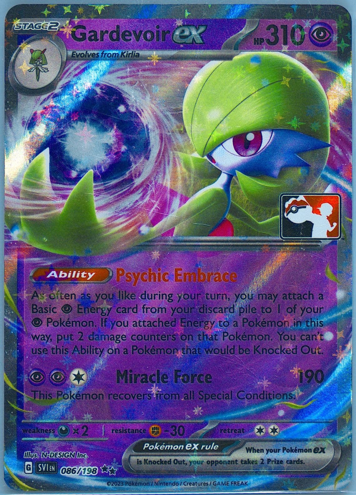 Gardevoir EX (086) 2023-2024 Pokemon Play! Pokemon Prize Pack