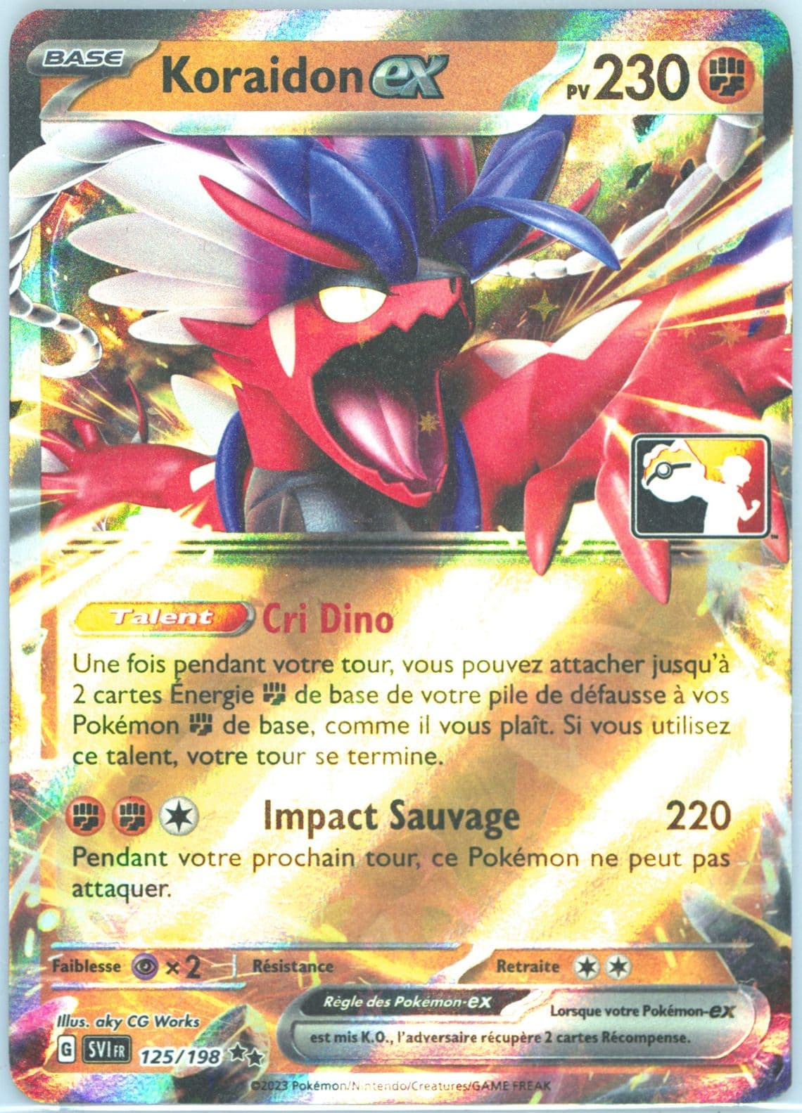 Koraidon EX French (125) 2023-2024 Pokemon Play! Pokemon Prize Pack