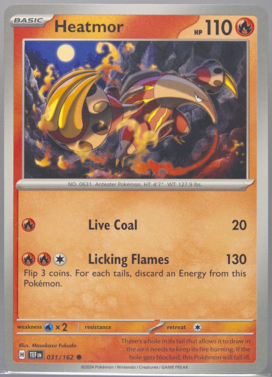 Heatmor (031) 2024 Pokemon Tef EN-Temporal Forces