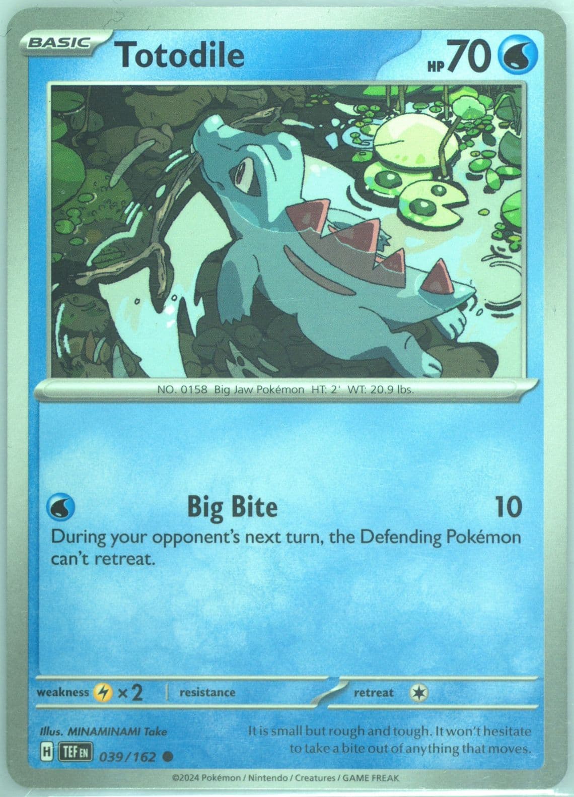 Totodile (039) 2024 Pokemon Tef EN-Temporal Forces