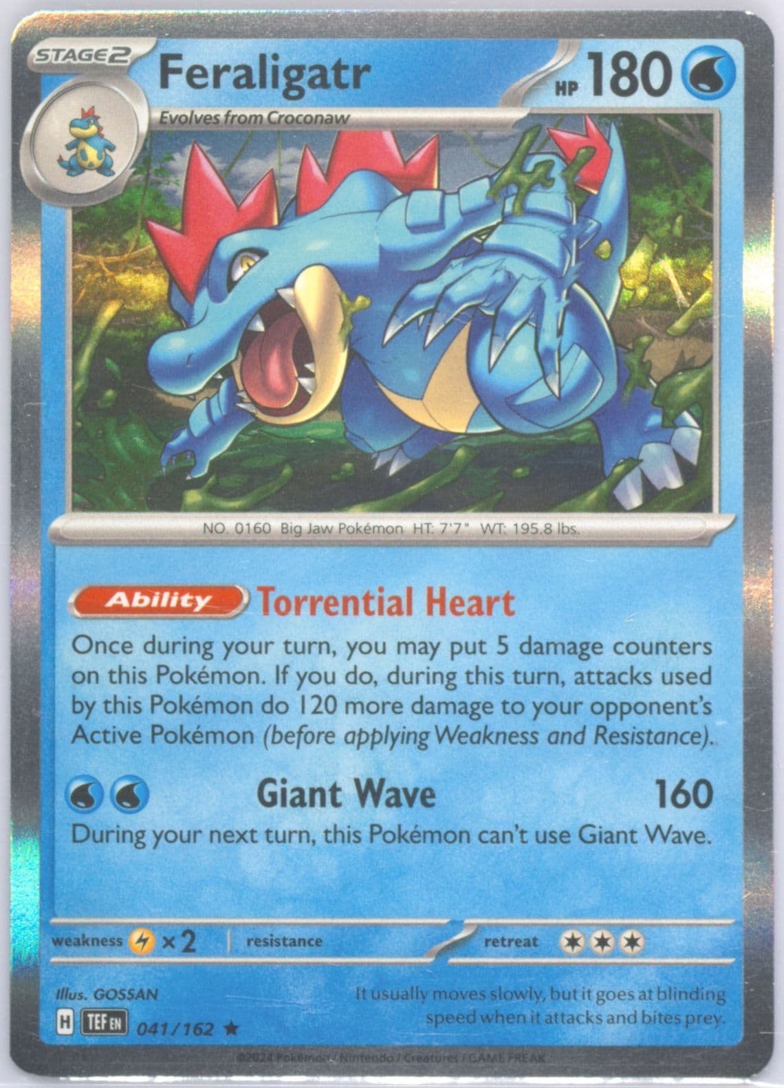 Feraligatr (041) 2024 Pokemon Tef EN-Temporal Forces