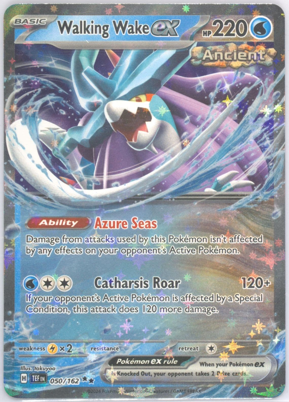Walking Wake EX (050) 2024 Pokemon Tef EN-Temporal Forces