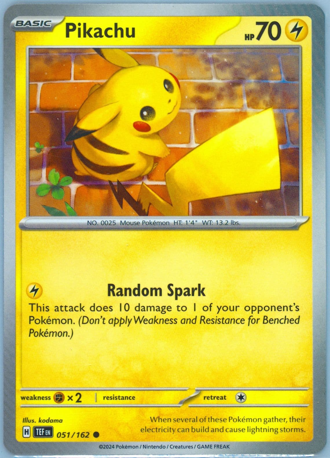 Pikachu (051) 2024 Pokemon Tef EN-Temporal Forces