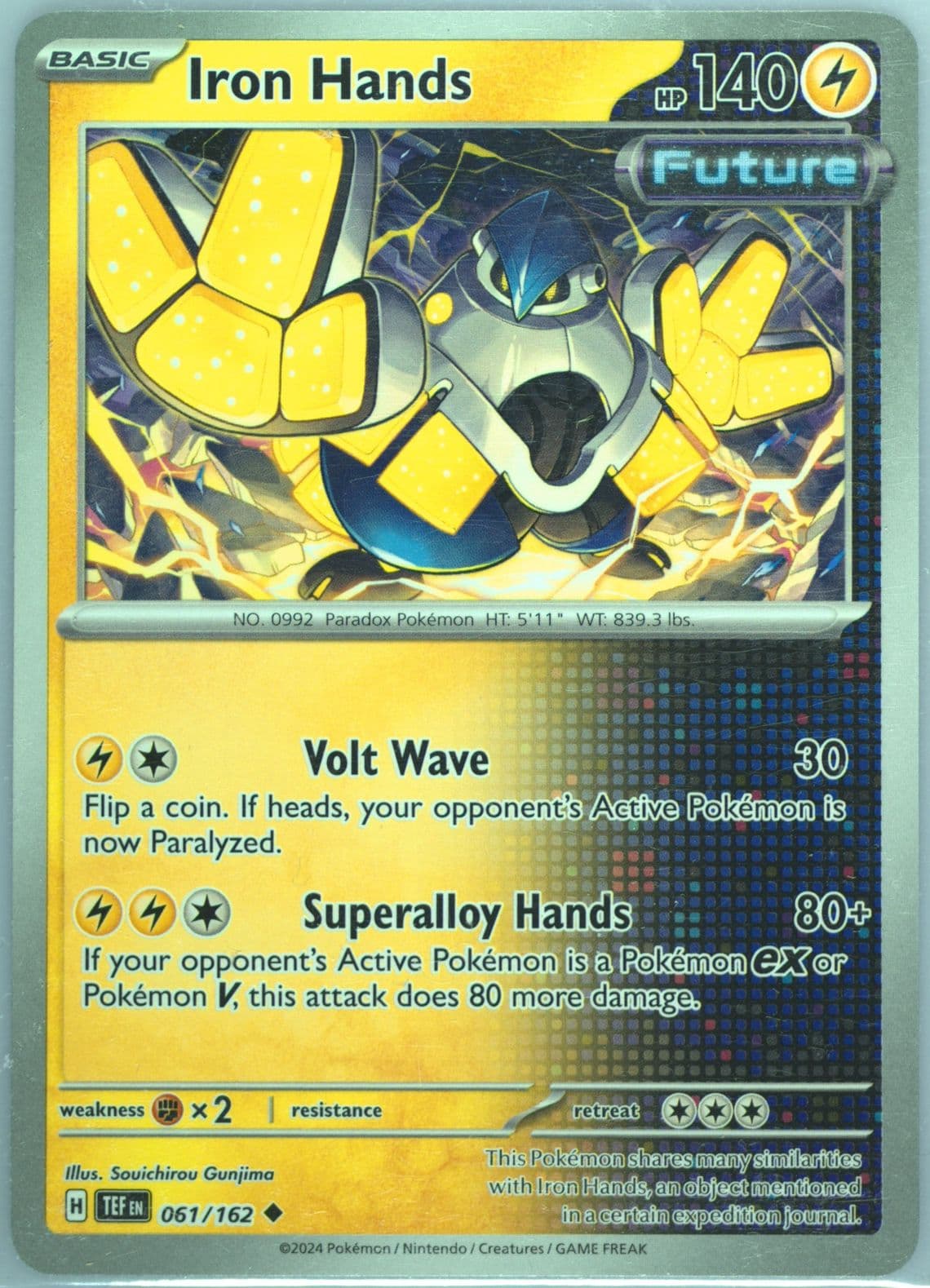 Iron Hands (061) 2024 Pokemon Tef EN-Temporal Forces