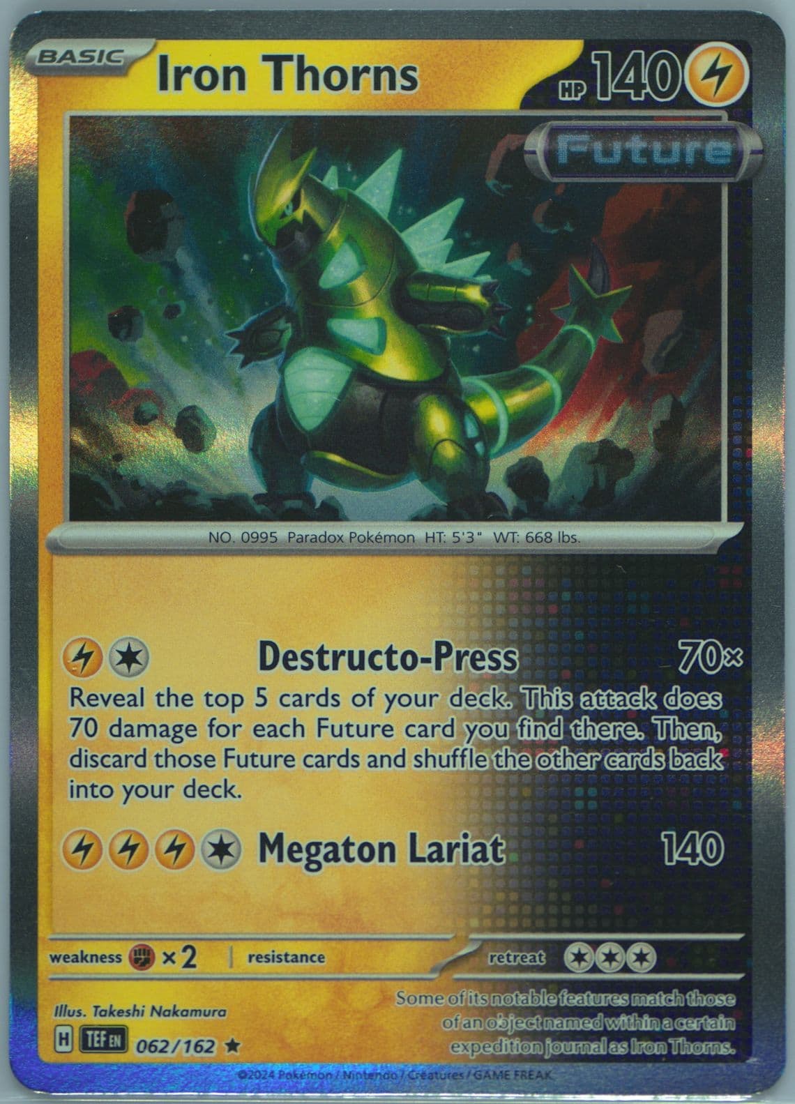 Iron Thorns (062) 2024 Pokemon Tef EN-Temporal Forces