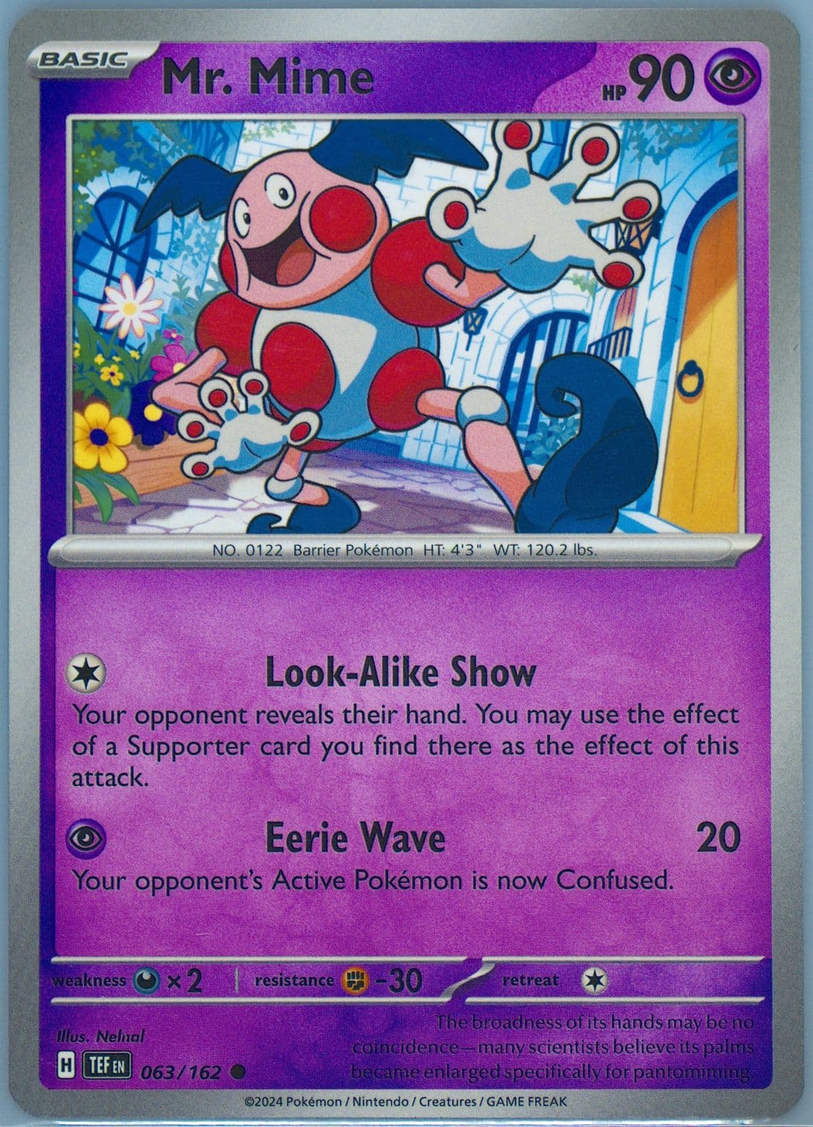 Mr. Mime (063) 2024 Pokemon Tef EN-Temporal Forces