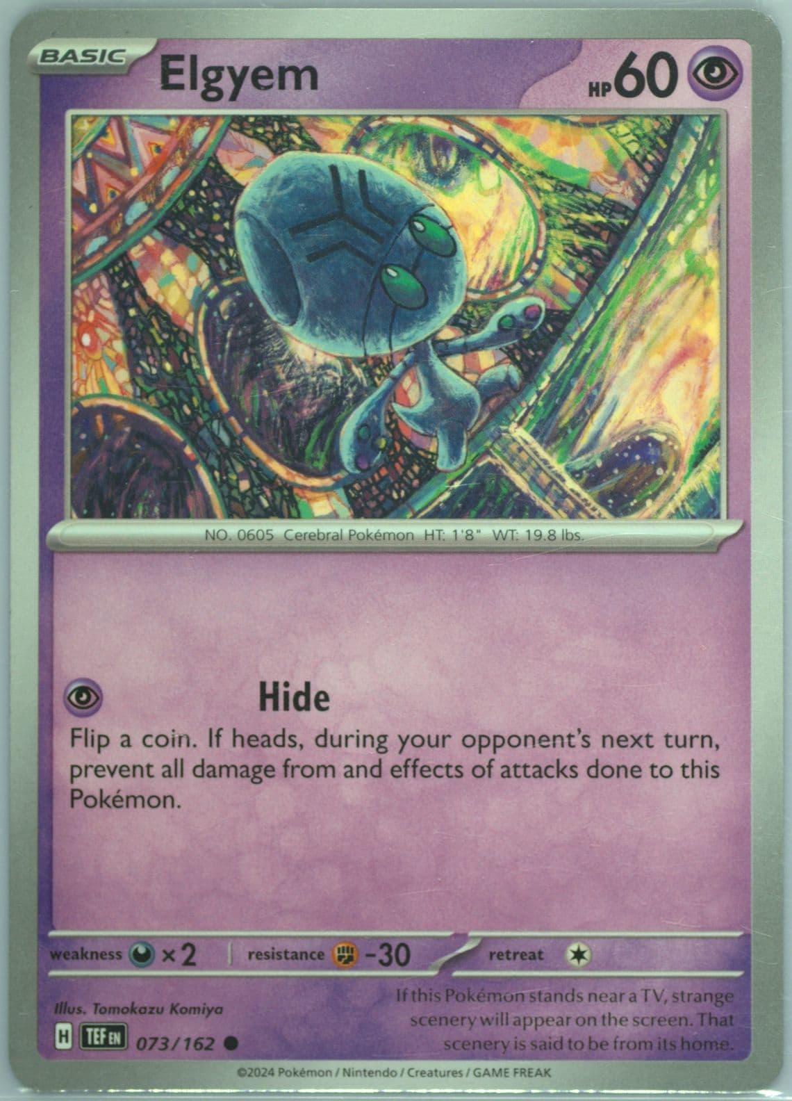 Elgyem (073) 2024 Pokemon Tef EN-Temporal Forces