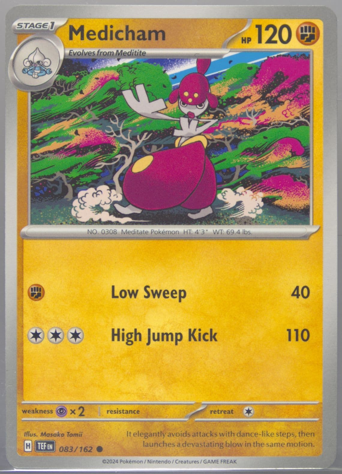 Medicham (083) 2024 Pokemon Tef EN-Temporal Forces