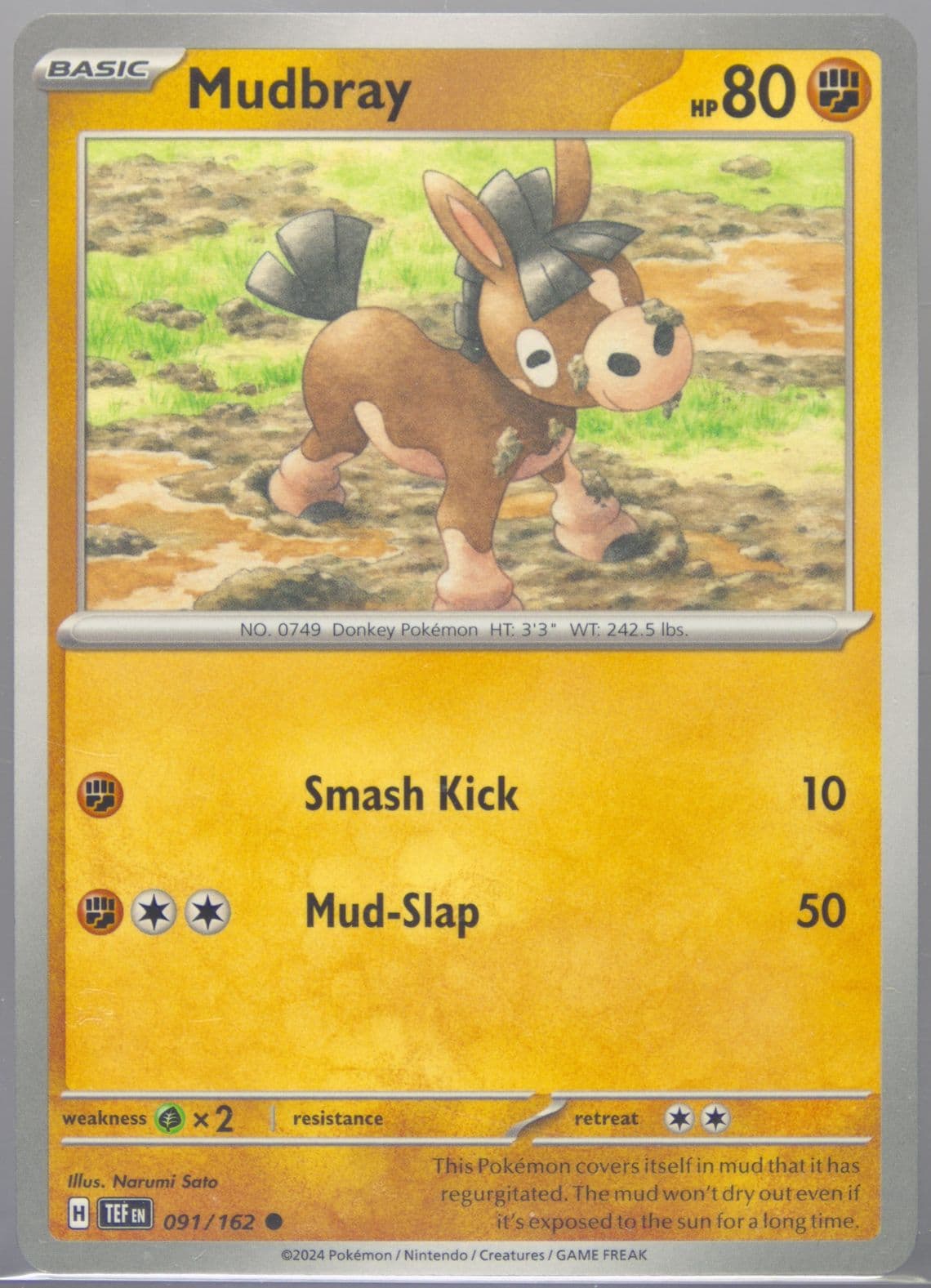 Mudbray (091) 2024 Pokemon Tef EN-Temporal Forces