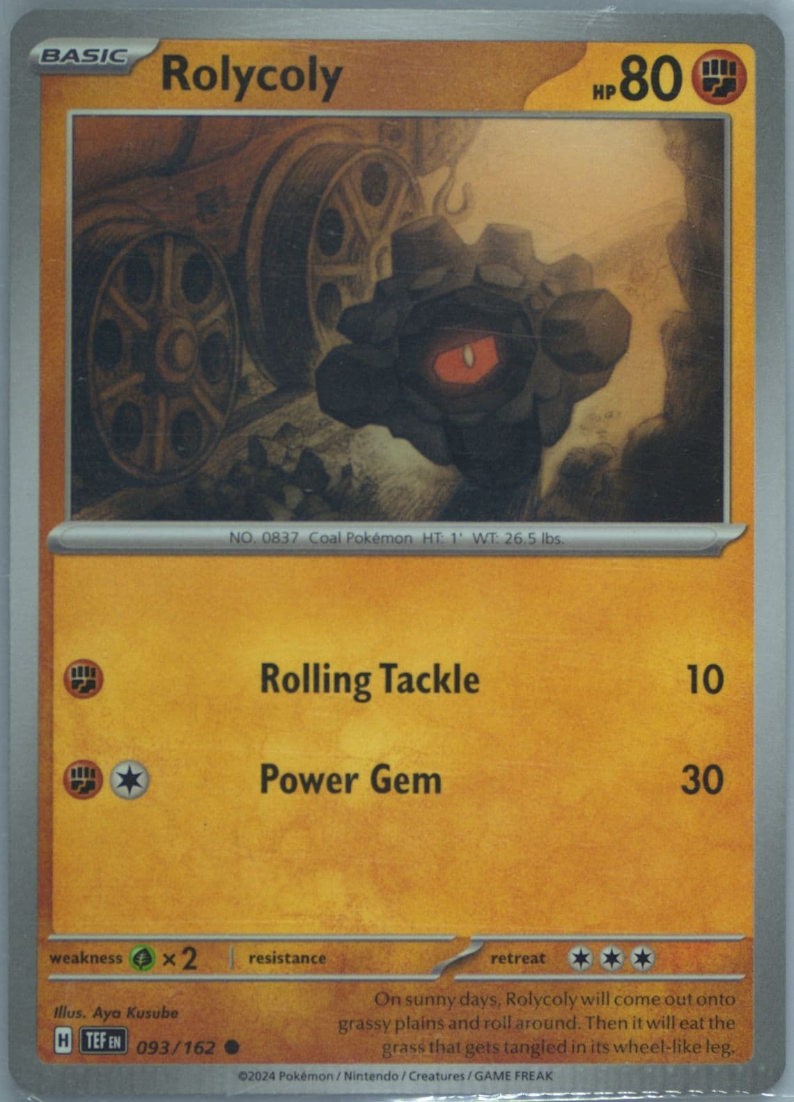 Rolycoly (093) 2024 Pokemon Tef EN-Temporal Forces