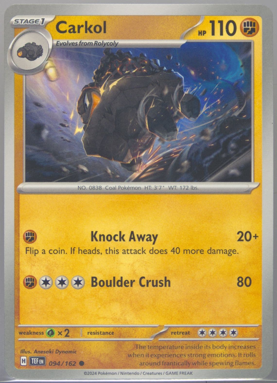 Carkol (094) 2024 Pokemon Tef EN-Temporal Forces