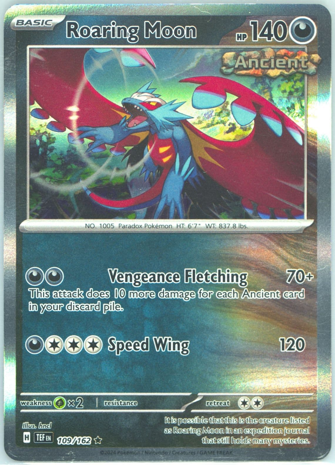 Roaring Moon (109) 2024 Pokemon Tef EN-Temporal Forces
