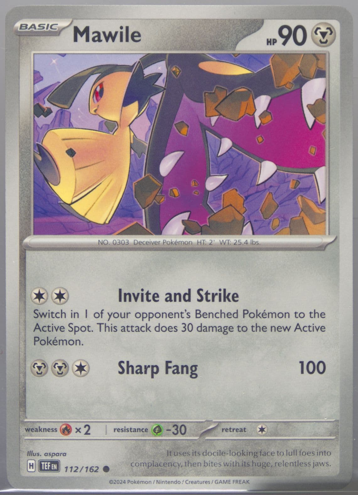 Mawile (112) 2024 Pokemon Tef EN-Temporal Forces