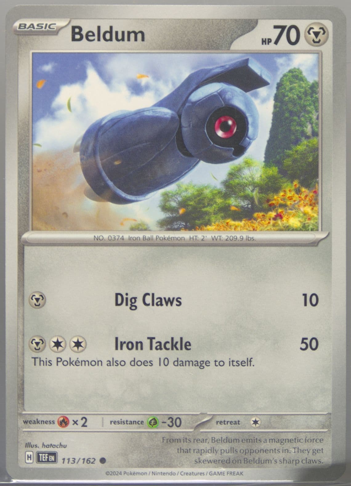 Beldum (113) 2024 Pokemon Tef EN-Temporal Forces