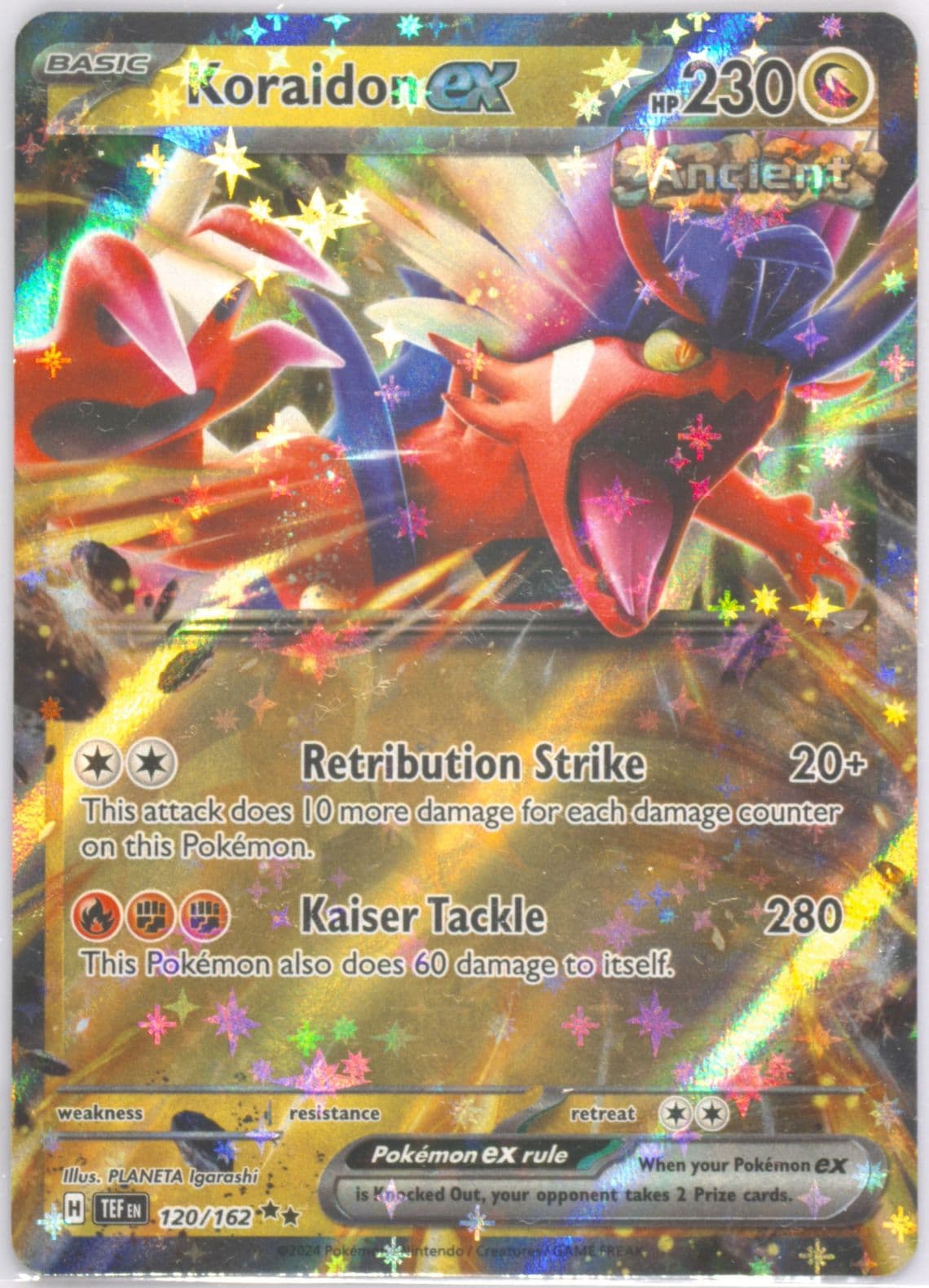 Koraidon EX (120) 2024 Pokemon Tef EN-Temporal Forces