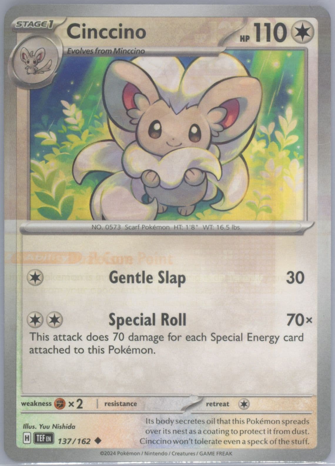 Cinccino (137) 2024 Pokemon Tef EN-Temporal Forces