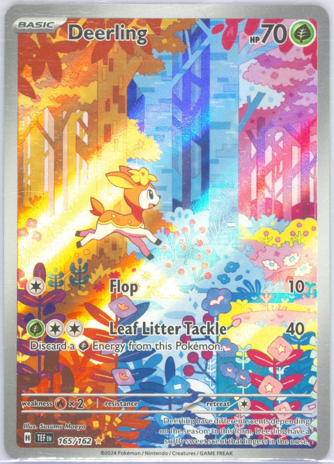 Deerling Illustration Rare (165) 2024 Pokemon Tef EN-Temporal Forces
