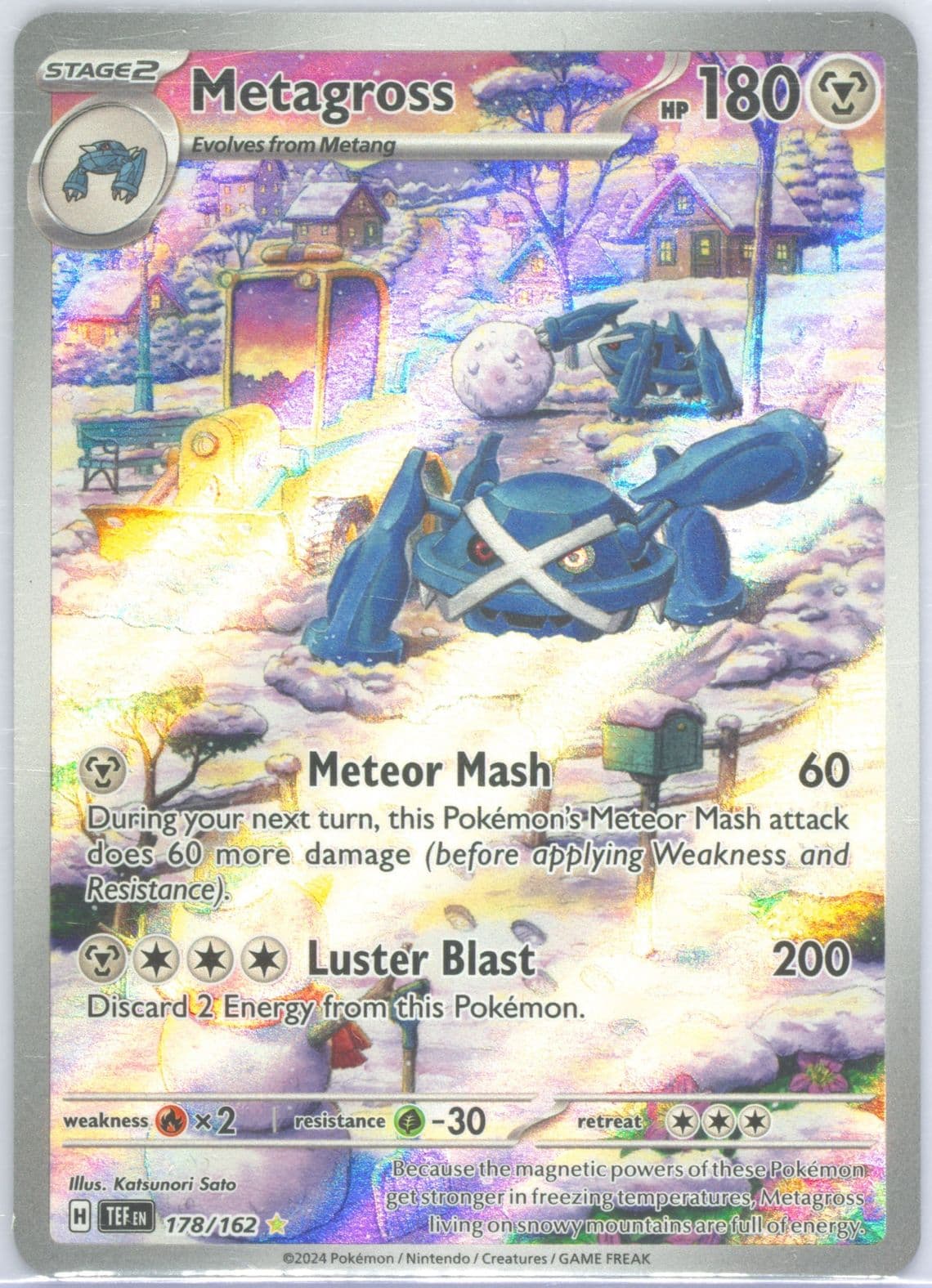 Metagross Illustration Rare (178) 2024 Pokemon Tef EN-Temporal Forces