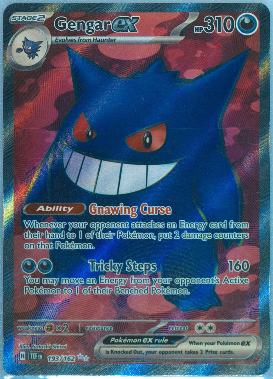 Gengar EX Ultra Rare (193) 2024 Pokemon Tef EN-Temporal Forces