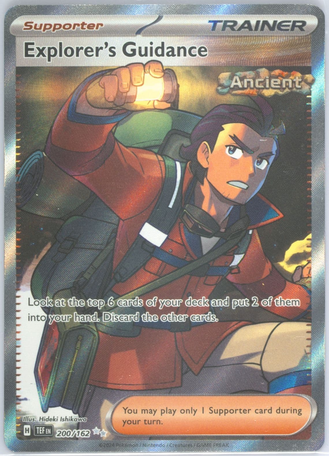 Explorer's Guidance Ultra Rare (200) 2024 Pokemon Tef EN-Temporal Forces