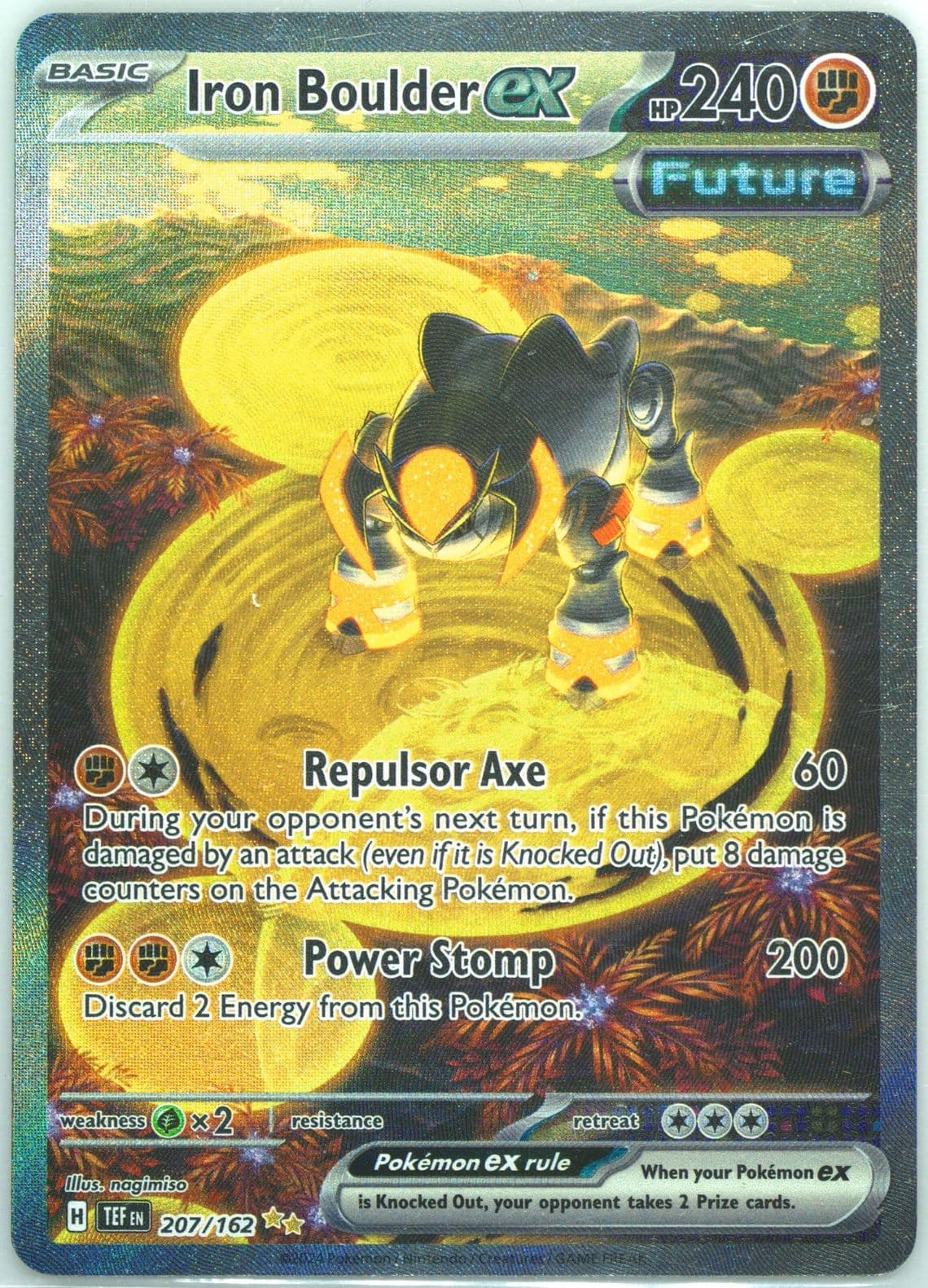 Iron Boulder EX Special Illustration Rare (207) 2024 Pokemon Tef EN-Temporal Forces