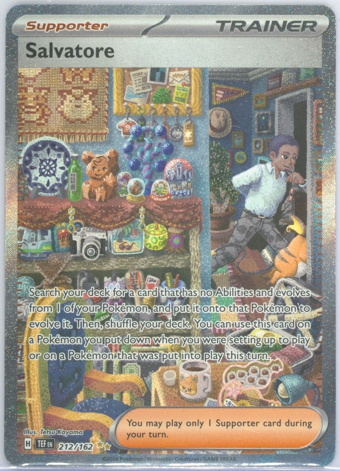 Salvatore Special Illustration Rare (212) 2024 Pokemon Tef EN-Temporal Forces