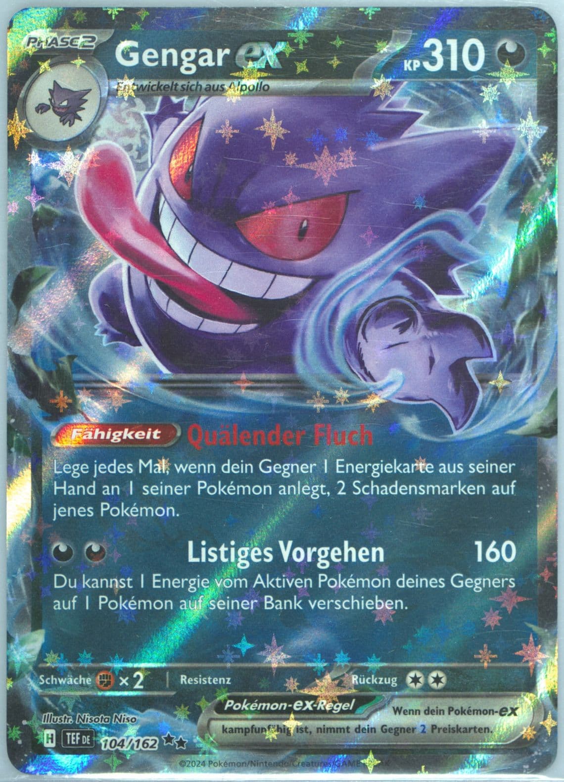 Gengar EX (104) 2024 Pokemon German Tef de-Temporal Forces