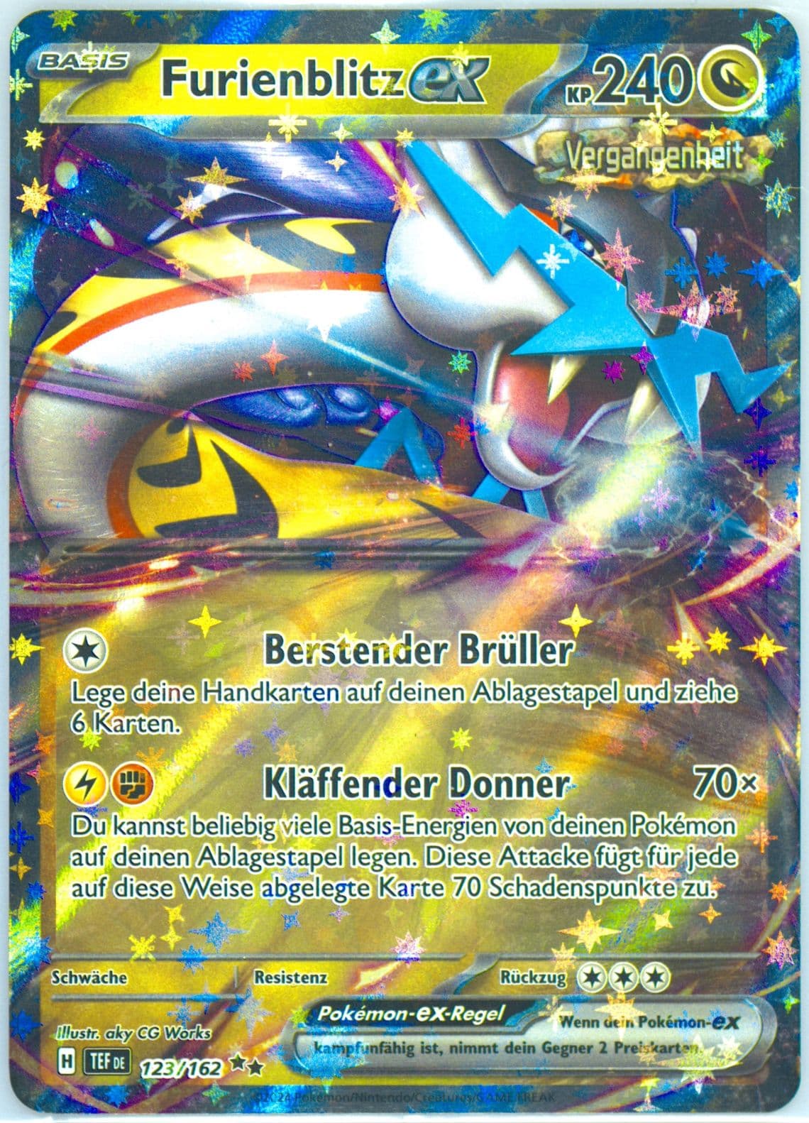 Raging Bolt EX (123) 2024 Pokemon German Tef de-Temporal Forces