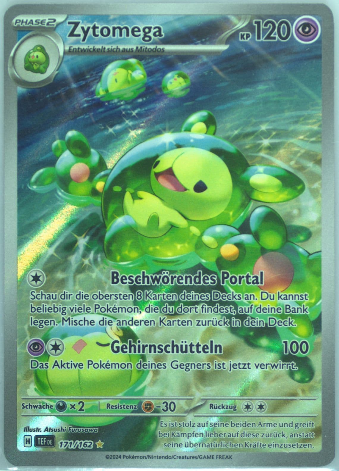 Reuniclus Illustration Rare (171) 2024 Pokemon German Tef de-Temporal Forces
