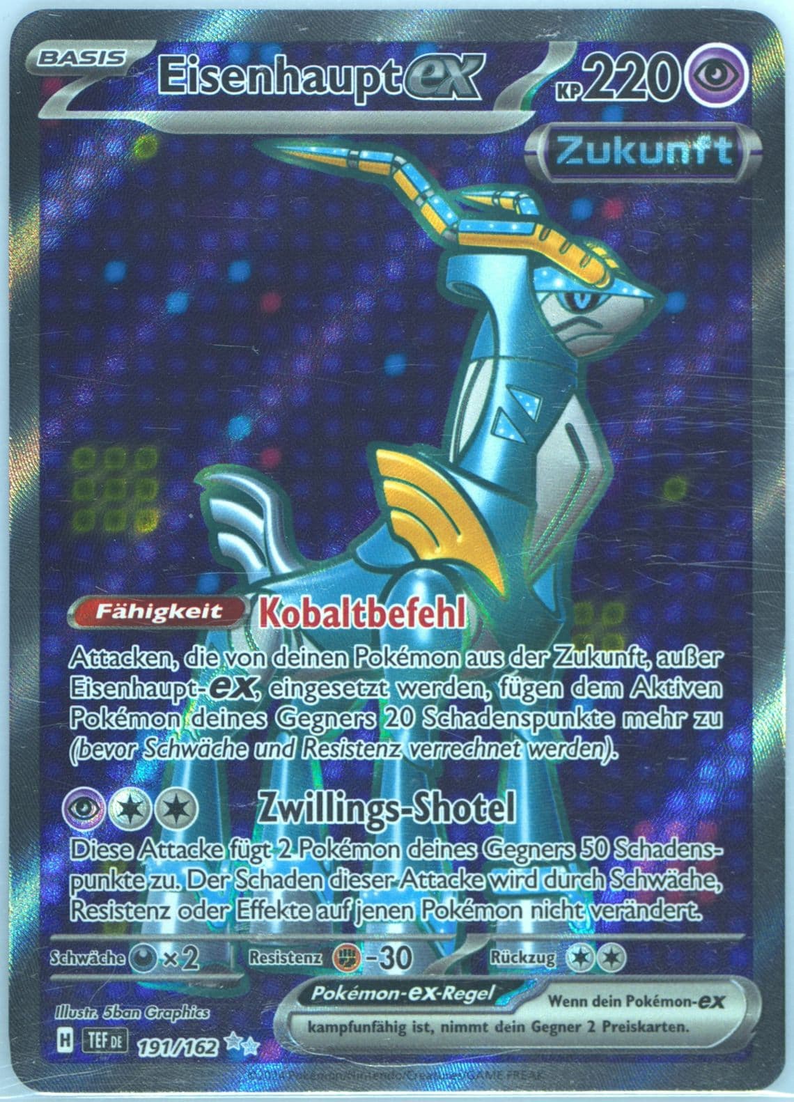 Iron Crown EX Ultra Rare (191) 2024 Pokemon German Tef de-Temporal Forces