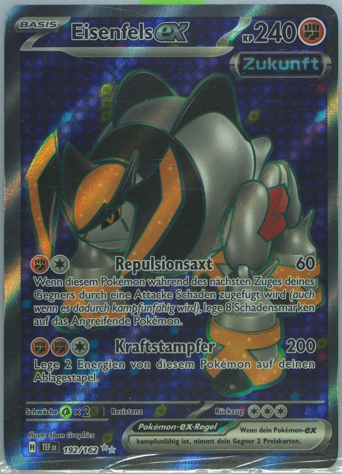 Iron Boulder EX Ultra Rare (192) 2024 Pokemon German Tef de-Temporal Forces